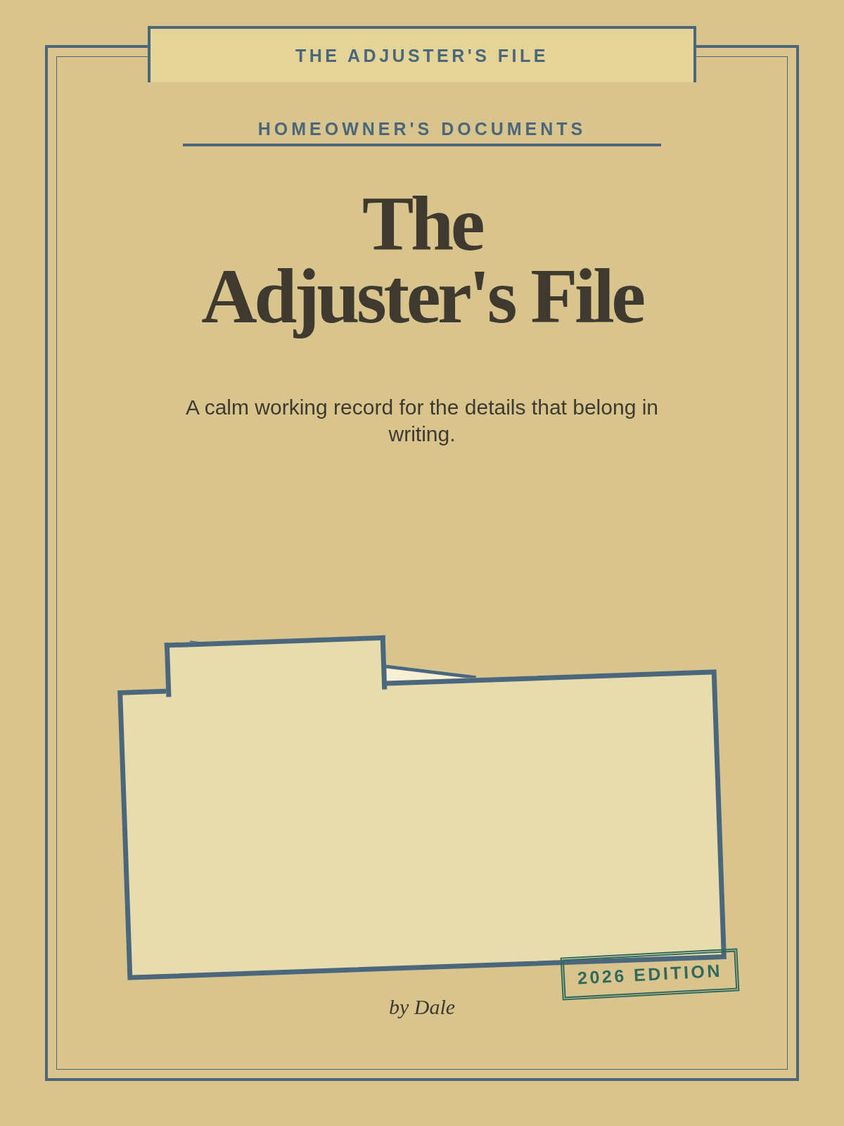 Cover of The Adjuster's File